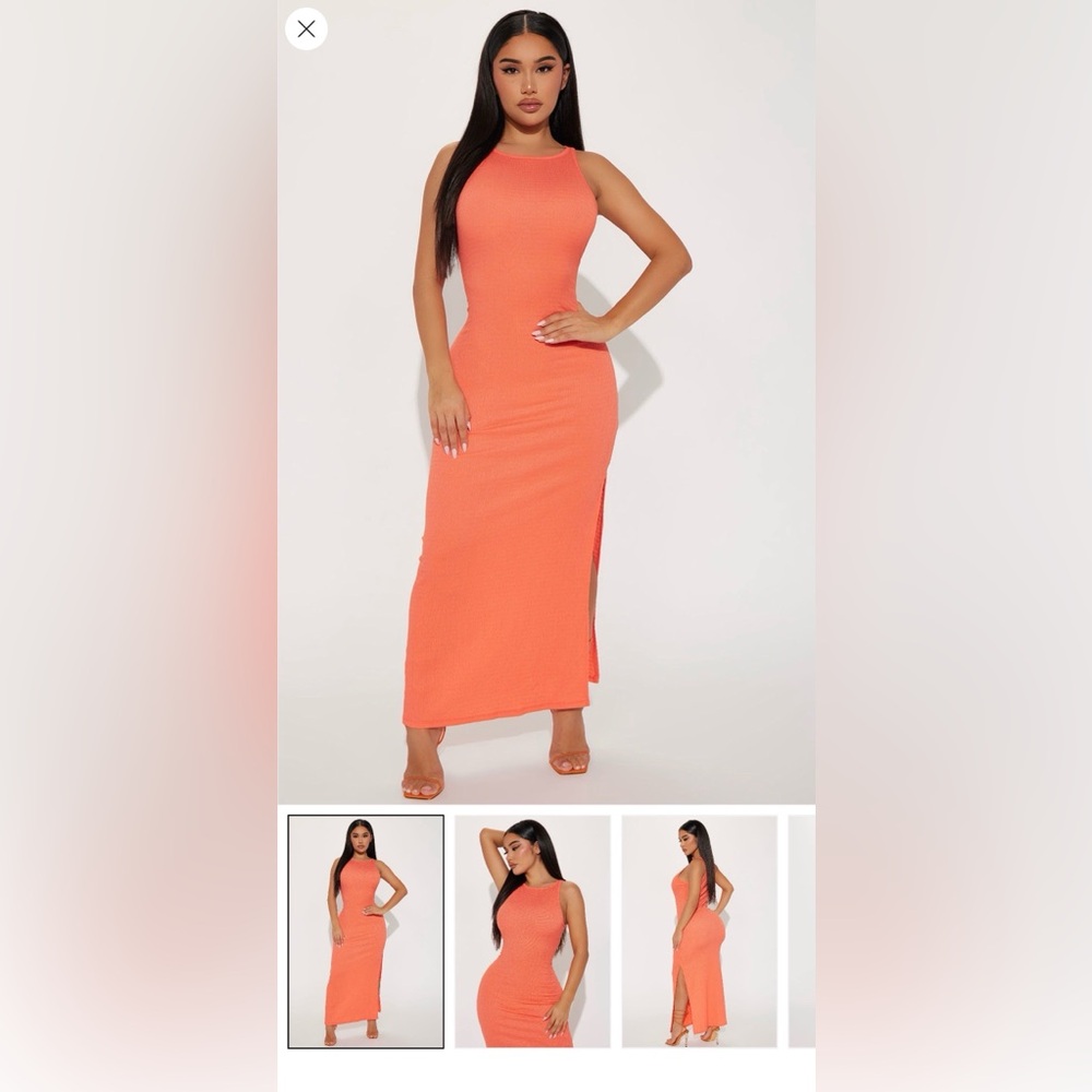 Fashion Nova Becky Coral Maxi Dress